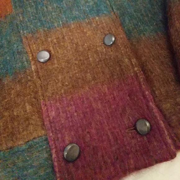 Multicolored wool coat - Picture 3 of 9